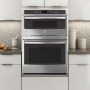 GE - 30" Single Electric Wall Oven with Built-In Microwave - Stainless Steel - Image 3