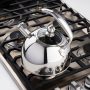 Viking - 2.6 Quart Whistling Tea Kettle with 3-Ply Base - Stainless Steel - Image 3