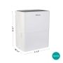 Hisense - 35 Pint 3000 Sq. Ft. 8 quarts Bucket Capacity Compact Dehumidifier with Slide-Out Bucket - White - Image 2
