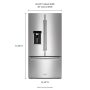 KitchenAid - 36 in. Wide 23.8 cu. ft. Counter-Depth French Door Platinum Interior Refrigerator with PrintShield Finish - Stainless Steel with PrintShieldâ„¢ Finish - Image 4
