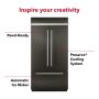 KitchenAid - 24 in. Wide 24.2 cu. ft. Built-In Stainless French Door Refrigerator with Platinum Interior Design - Black Stainless Steel - Image 3