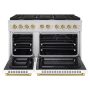 ZLINE - 48 in. Wide 8 Burner Autograph Paramount Double Oven Dual Fuel Freestanding Range with White and Bronze Accents - White - Image 2