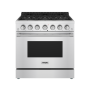 Thor Kitchen - 36 in. Wide 6 Burner 6.0 Cu Ft. Professional Freestanding Gas Range - Stainless Steel - Image 1