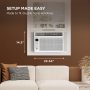 TCL - 250 Sq. Ft. 6,000 BTU Window Air Conditioner - White - Image 2