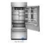 KitchenAid - 36 in. Wide 20.8 cu. ft. Built-In Bottom Mount Refrigerator with Platinum Interior - Stainless Steel - Image 2