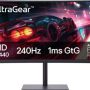 LG - UltraGear 34" Curved WQHD 240Hz FreeSync Premium Gaming Monitor with DisplayHDR400 (HDMI, DP, USB-C, USB-A) - Black - Image 1