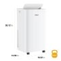 Whirlpool - 700 Sq. Ft 14,000 BTU ASHRAE (10,000 BTU SACC) Portable Air Conditioner with 10,000 BTU Supplemental Heat Function - White - Image 2