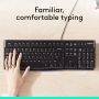 Logitech - K120 Full-size Wired Membrane Keyboard for PC with Spill-Resistant Design - Black - Image 2