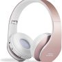 Wireless Headphones Bluetooth, Yusonic Foldable Wireless and Wired Stereo Infant Headset Built in Mic for Cell Phones, TV, PC,Gaming Laptop.(Black) - Image 1