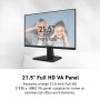 MSI - PRO MP225V 22" VA LCD FHD 100Hz 1ms FreeSync Monitor (HDMI,VGA port) - Black - Image 2