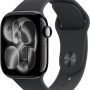 Apple Watch Series 11 (GPS) 42mm Jet Black Aluminum Case with Black Sport Band - S/M - Jet Black - (2025) - Image 1