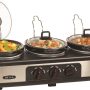 Bella - 3 x 1.5-Quart Triple Slow Cooker - Stainless Steel - Image 2