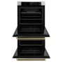 ZLINE - Autograph 30 in. True Convection Double Wall Oven & Bronze Helix Handles (WADZ-30-KCB) - Stainless Steel - Image 2