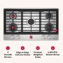 KitchenAid - 36 in. Gas Cooktop with 5 Versatile Burners - Stainless Steel - Image 3