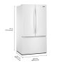 Whirlpool - 36 in. Wide 31 cu. ft. French Door Refrigerator with Ice Maker and Family-Sized Capacity - White - Image 4