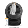 Whisker - Litter-Robot EVO Compact Smart App-Controlled Automatic Self-Cleaning Litter Box - Black - Image 1