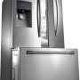 Samsung - 36 in. Wide 24.6 cu. ft. French Door Refrigerator with Thru-the-Door Ice and Water - Stainless Steel - Image 2