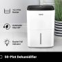 Aeric - Portable Dehumidifier with Pump, Drain Hose and Bucket Full Alarm & Indicator - White - Image 4