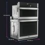 GE Profile - 30" Built-In Electric Convection Double Wall Oven with Microwave and No Preheat Air Fry - Stainless Steel - Image 3