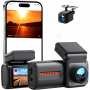 CocoBear 2.5K 1440P Dash Cam with 3" IPS Screen, Night Vision F1.8 WDR HDR, 170° Wide Angle, Loop Recording, G-Sensor Crash Detection, Parking Mode, Durable Temperature Resistant - Image 1