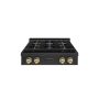 ZLINE - 30 in. Wide 4 Burner Autograph Black SteelParamount Gas Cooktop DuoPro and Bronze Accents (PSRTBZ-30-CB) - Black Stainless Steel - Image 1
