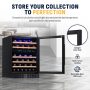NewAir - 24” Built-in 46 Bottle Dual Zone Compressor Wine Cooler with Beechwood Shelves - Black Stainless Steel - Image 2