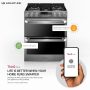 LG - SIGNATURE 30-in Wide 7.3 Cu. Ft. Smart Slide-In Double Oven Dual Fuel True Convection Range with 5 Burners and EasyClean - Textured Steel - Image 4