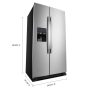 Amana - 36 in. Wide 24.5 cu. ft. Side-by-Side Refrigerator with Water and Ice Dispenser - Black-on-Stainless - Image 4