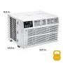 Whirlpool - 550 Sq. Ft. 12,000 BTU 230V Window Mounted Air Conditioner with Supplemental Heat - White - Image 2