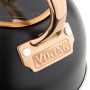 Viking 2.6 Quart Whistling Tea Kettle with 3-Ply Base, Black & Copper - Image 3