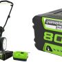 Greenworks Pro 80V 21-Inch Brushless Cordless Push Mower + 80V (300W) Inverter, 4.0Ah Battery and Rapid Charger Inlcuded — Mower + Ion Battery, 4Ah Battery - Image 1