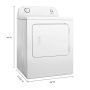 Amana - 6.5 Cu. Ft. Electric Dryer with Automatic Dryness Control - White - Image 4