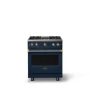 Viking - 30 in. Wide Pro 5 Series 4.0 Cu. Ft. Freestanding Sealed 4 Burner Gas Convection Rangewith Brushed Brass Trim - Slate Blue - Image 1