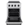 ZLINE - 24 in. Wide 3 Elements Autograph 3.2 cu. ft. Paramount Freestanding Induction Range with Black Accents with White Door - White Matte - Image 2