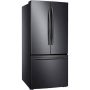 Samsung - 30 in. Wide 30" Wide, 22 cu. ft. French Door Fingerprint Resistant Refrigerator - Black Stainless Steel - Image 2