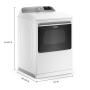 Maytag - 7.4 Cu. Ft. Smart Electric Dryer with Steam and Extra Power Button - White - Image 4