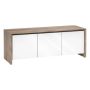 Salamander Designs - Chameleon Barcelona A/V Cabinet for Most Flat-Panel TVs up to 75" - Natural Walnut /Gloss White - Image 1