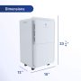 Friedrich - 35-Pint 16.25 Quart Bucket Capacity Dehumidifier - White - Image 2