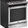 Maytag - 30 in. Wide 5 burners 5.8 cu. ft. Self-Cleaning Fingerprint Resistant Slide-In Gas Convection Range - Stainless Steel - Image 2