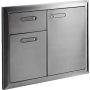 Lynx - Ventana 30" Built-In Access Door and Double Drawer Combination - Stainless Steel - Image 3