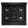 ZLINE - 30 in. Wide 4 Burner Autograph Black SteelParamount Gas Cooktop DuoPro and Bronze Accents (PSRTBZ-30-CB) - Black Stainless Steel - Image 2