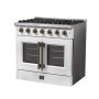 Forno Appliances - 36 in. Wide 6 Burner Galiano 5.36 Cu. Ft. Freestanding Gas Convection Range with French Door Design - Image 2