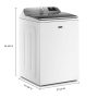 Maytag - 5.3 Cu. Ft. High Efficiency Smart Top Load Washer with Extra Power Button - White - Image 4