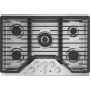 GE Profile - 30 in. Wide 5 Burner Built-In Gas Cooktop with Edge-to-Edge Grates - Stainless Steel - Image 1