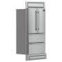 Forno Appliances - Moena 19.2 Cu. Ft. French Door Counter-Depth Refrigerator with Modern Decorative Grill - Stainless Steel VCM - Image 2
