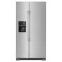 Amana - 36 in. Wide 24.5 cu. ft. Side-by-Side Refrigerator with Water and Ice Dispenser - Black-on-Stainless - Image 1