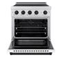 ZLINE - 30 in. Wide 4 Elements Autograph 4.2 cu. ft. Paramount Freestanding Induction Range with Black Accents with White Door - Matte White - Image 2