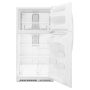 Whirlpool - 33 in. Wide 21 cu. ft. Top-Freezer Refrigerator with Frameless Glass Shelves - White - Image 2