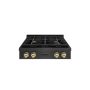 ZLINE - 30 in. Wide 4 Burner AutographParamount Gas Rangetop in Black Satin Stainless Steel with Bronze Accents (SRTBSZ-30-CB) - Black Satin Stainless Steel - Image 1