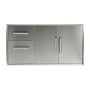 Coyote - Two Drawer Cabinet & Double Access Doors - Stainless Steel - Image 1